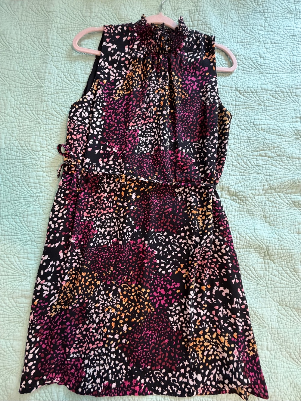 High neck sleeveless dress